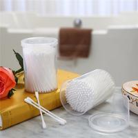 Item No.4009----180 Pcs Mini  Plastic Stick 100% Pure Cotton Buds Packed in PP Can