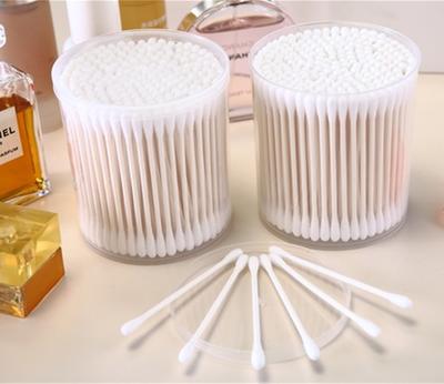 ItemNo.8011----200 Pcs Paper Stick 100% Pure Cotton Buds Packed in PP Can